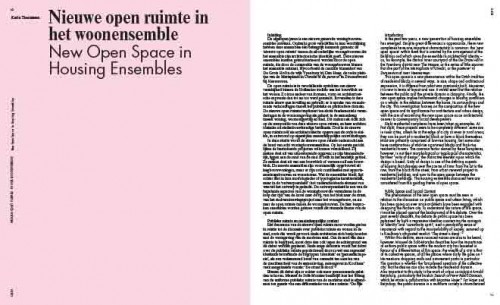 New Open Space in Housing Ensembles