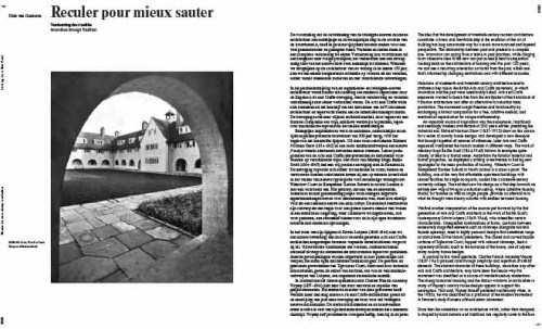 Reculer pour mieux sauter